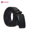 Black leather men belt