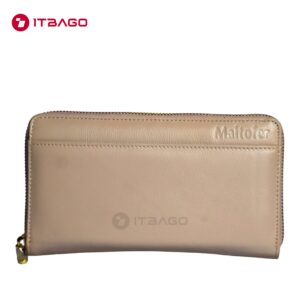 cream leather wallet