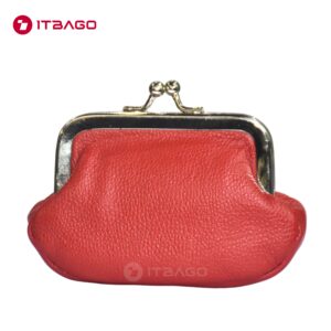 Red leather mini bag