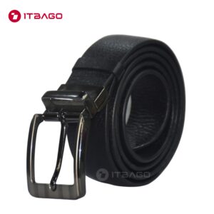 Classic Black Leather Formal Belt – Men’s Edition
