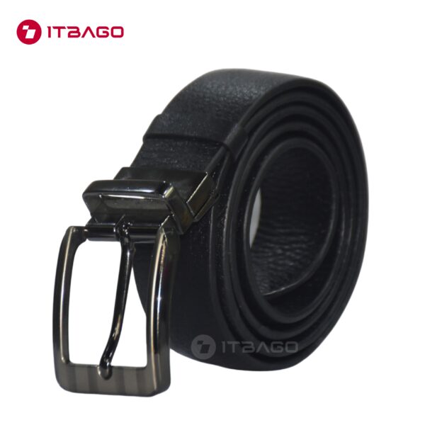 Classic Black Leather Formal Belt – Men’s Edition