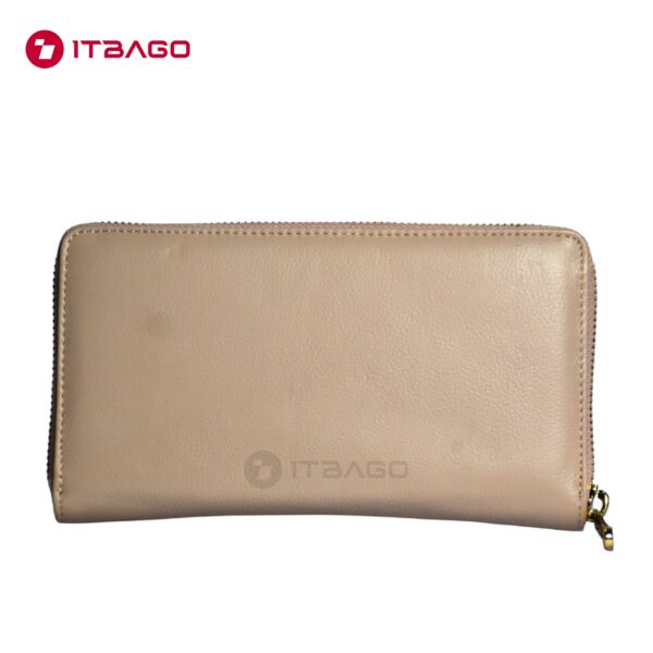 cream leather wallet