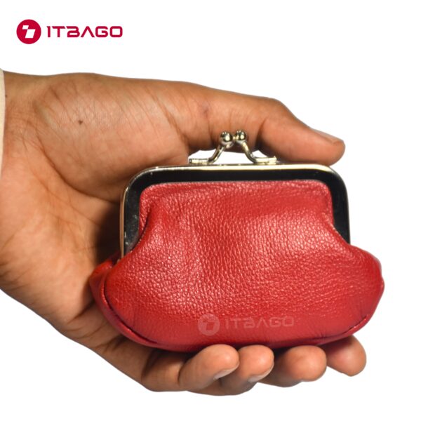 Red leather mini bag