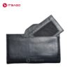 Black mans leather large wallet