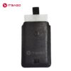 Black leather phone cover