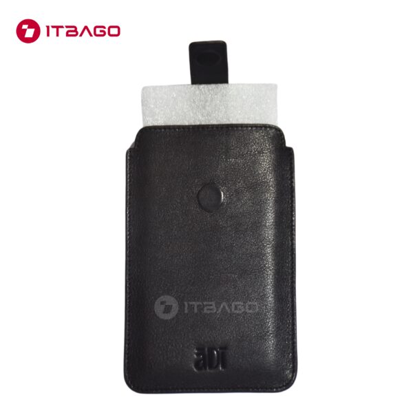 Black leather phone cover