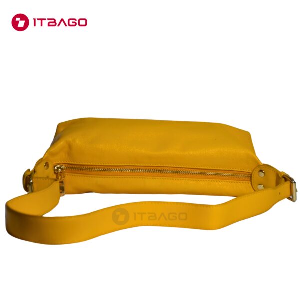 Yellow Leather Ladies hand bag
