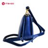 Blue leather ladies hand bag