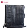 Black mans leather large wallet