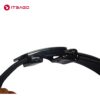 Black leather men belt