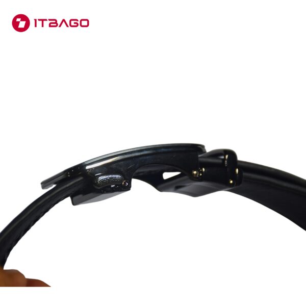 Black leather men belt